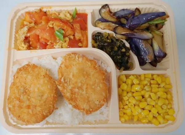 Deep Fried Shrimp Bento 炸虾排